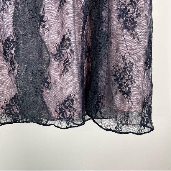 American Eagle Pink Black Lace Mini Skirt - Picture 6 of 6